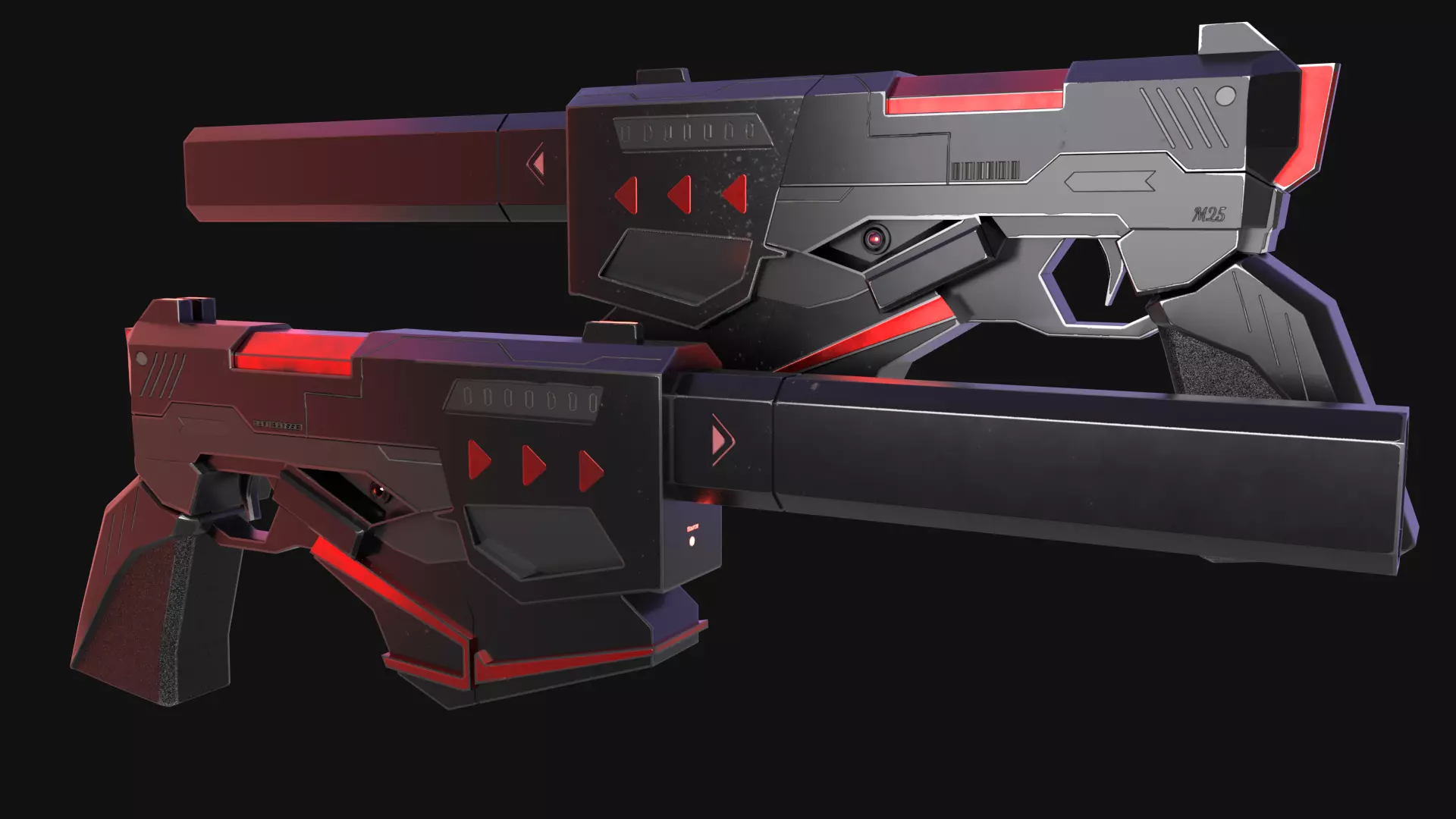 M25 Gun Low-poly 3D model