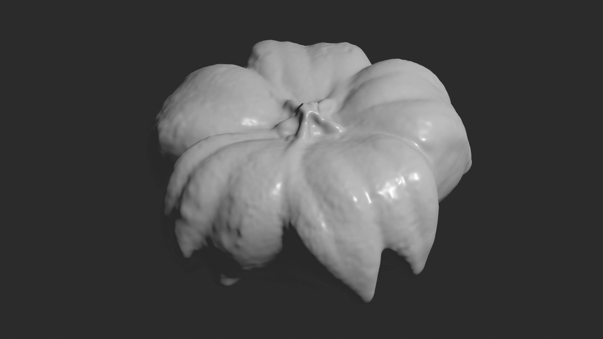 Decorative Gourd Pumpkin Squash Flower 3D Scan 3D model_22