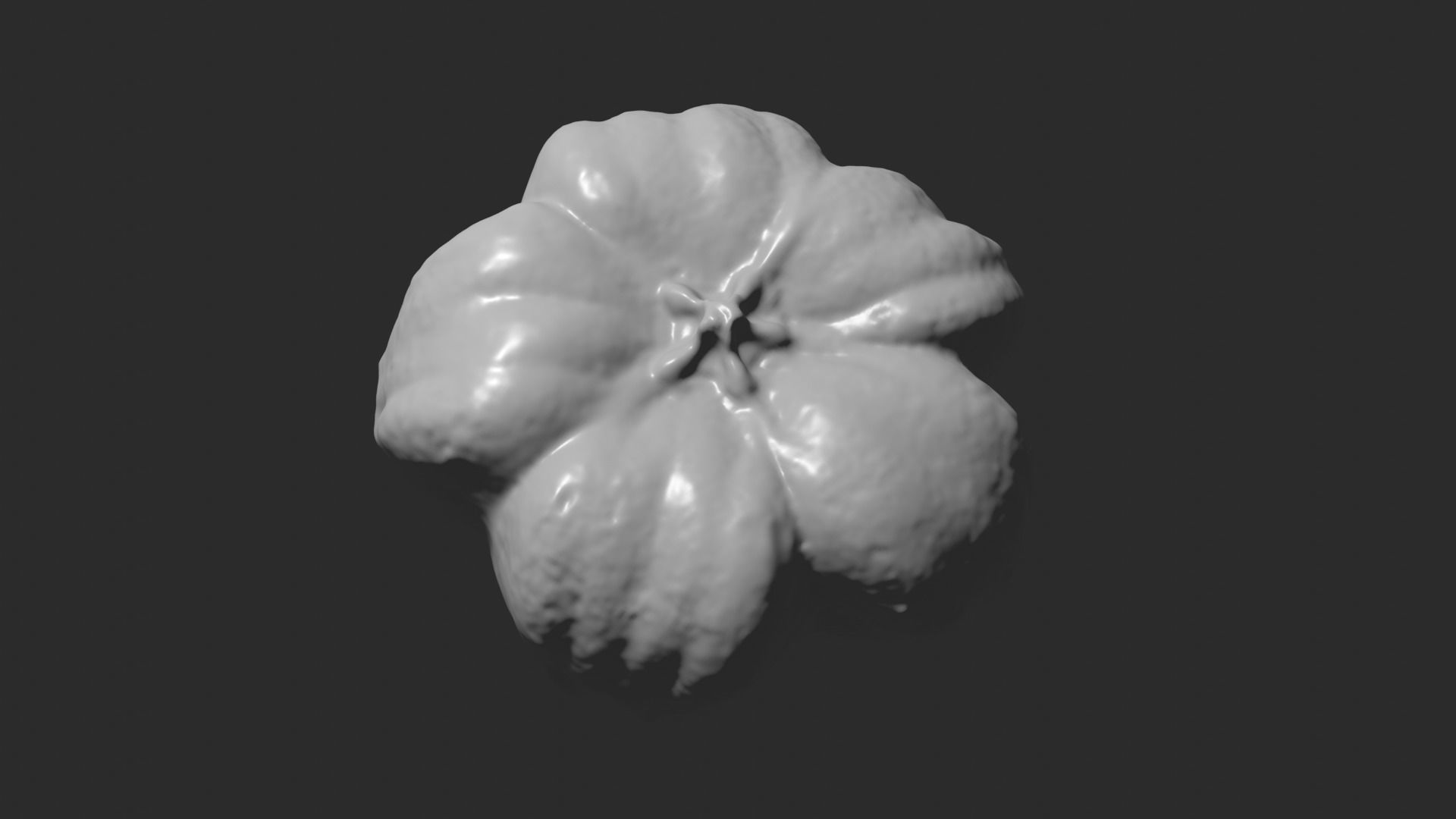 Decorative Gourd Pumpkin Squash Flower 3D Scan 3D model_23