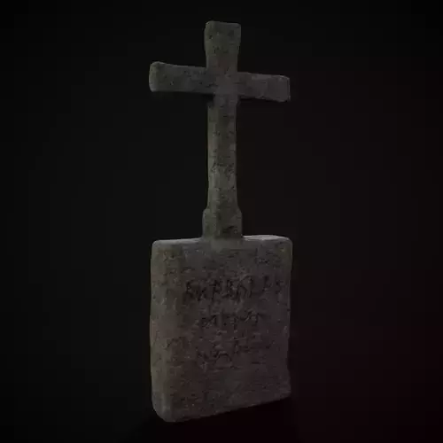 Raised Cross Head Stone