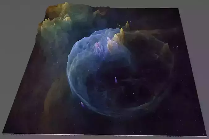 Buble Nebula DEEP SKY OBJECT 3D SOFTWARE ANALYSIS 3D print model