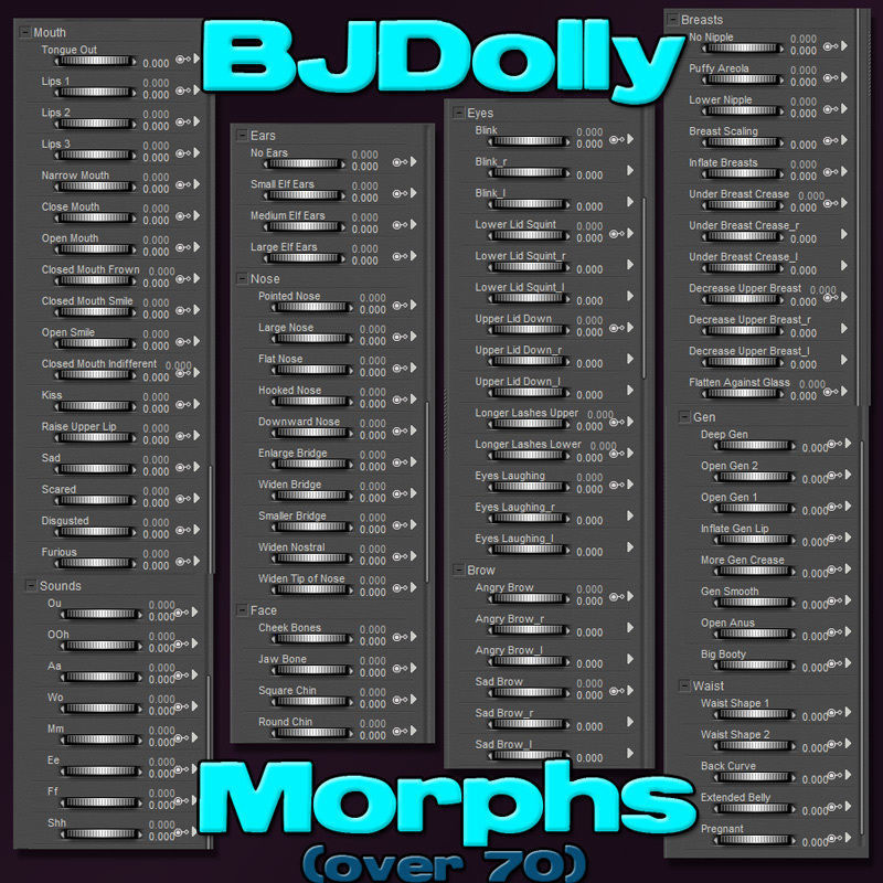 Ball Jointed Dolly for Poser and Daz 3D model_1