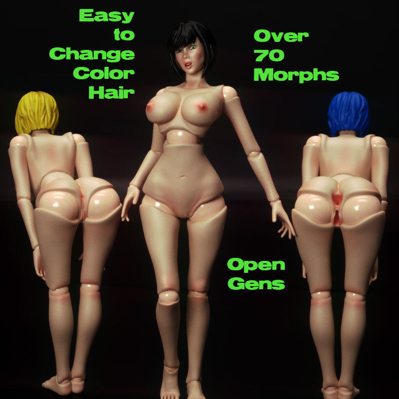 Ball Jointed Dolly for Poser and Daz 3D model_2