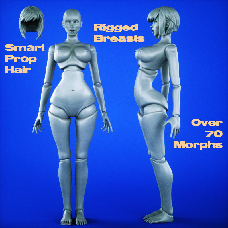 Ball Jointed Dolly for Poser and Daz 3D model_4