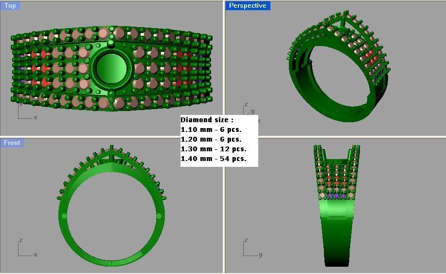 Ring - 487 3D print model_3