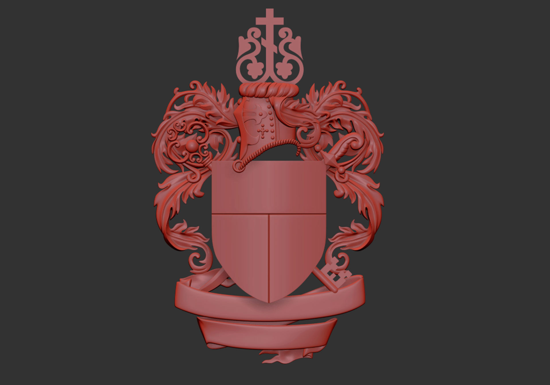 Coat of arms 3D model_9