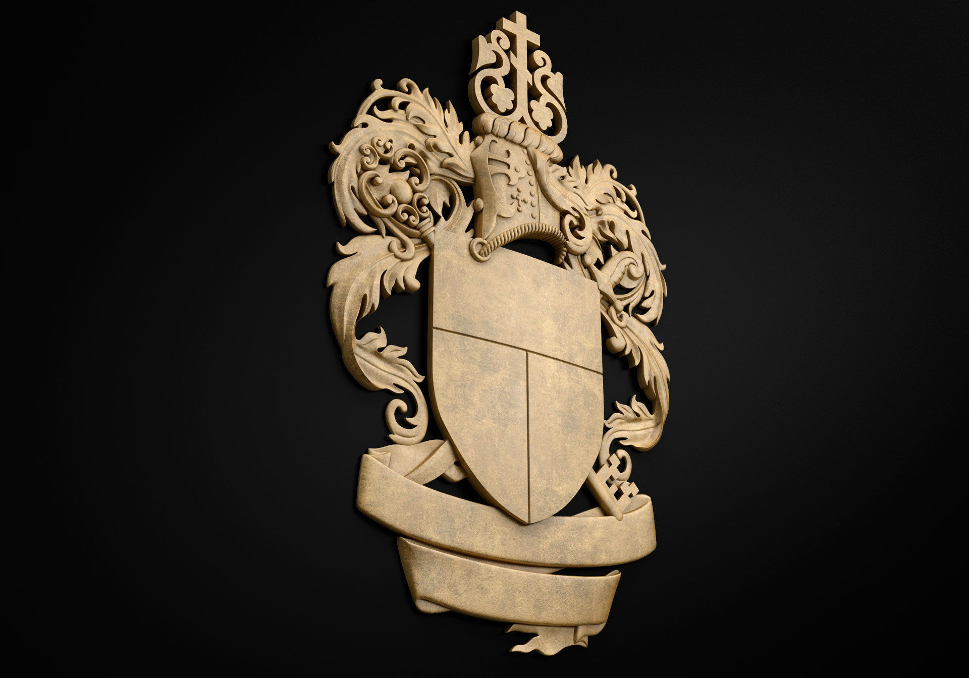 Coat of arms 3D model_1