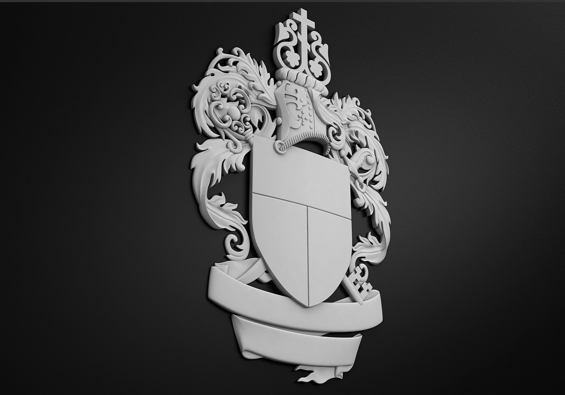 Coat of arms 3D model_5
