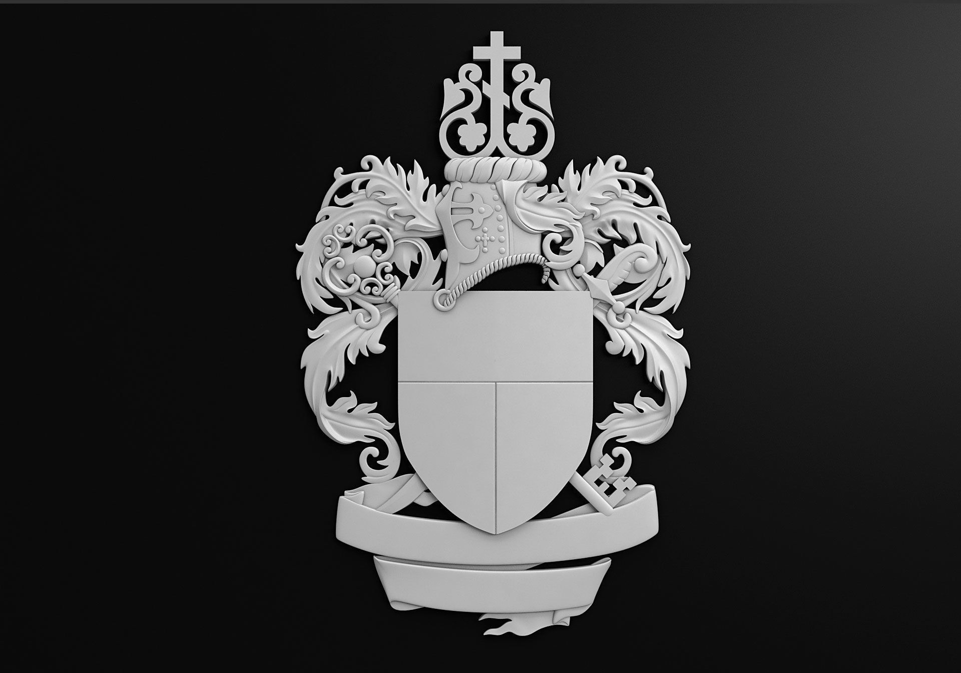 Coat of arms 3D model_4