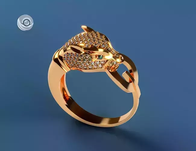 Panther Ring 3d model for jewelry casting