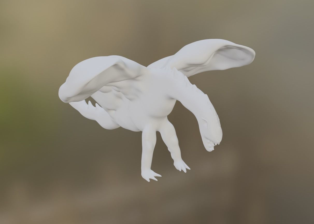 Sculpted Dragon Free 3D model_11