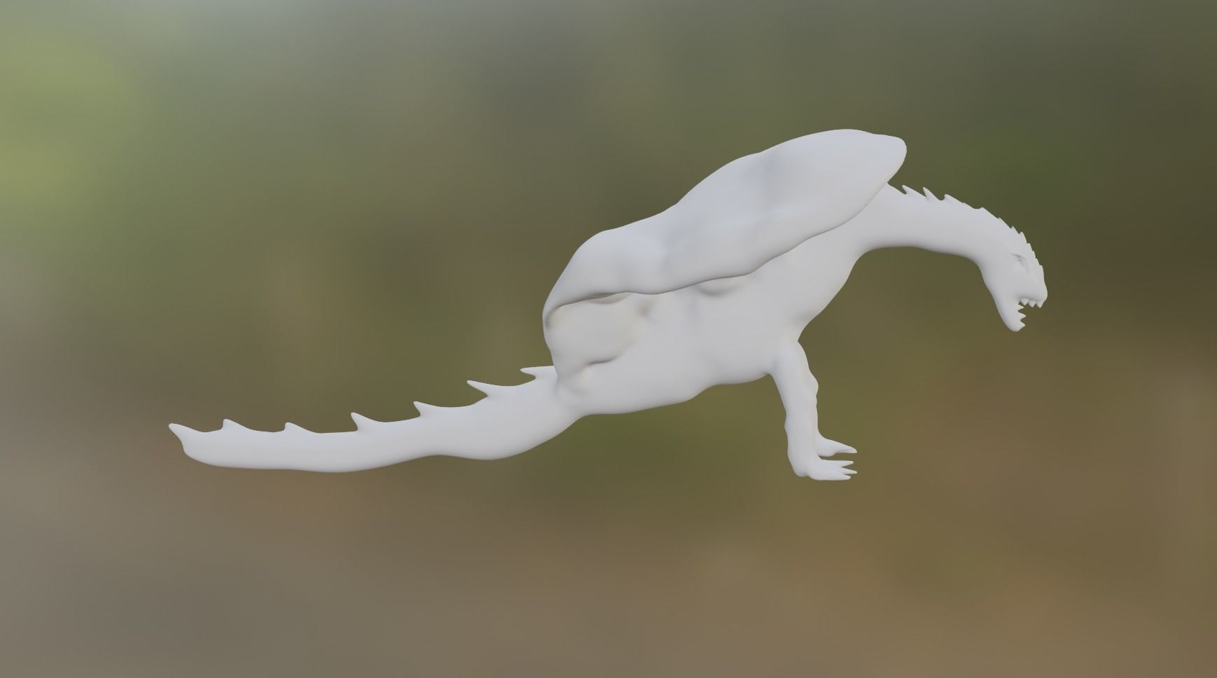 Sculpted Dragon Free 3D model_16