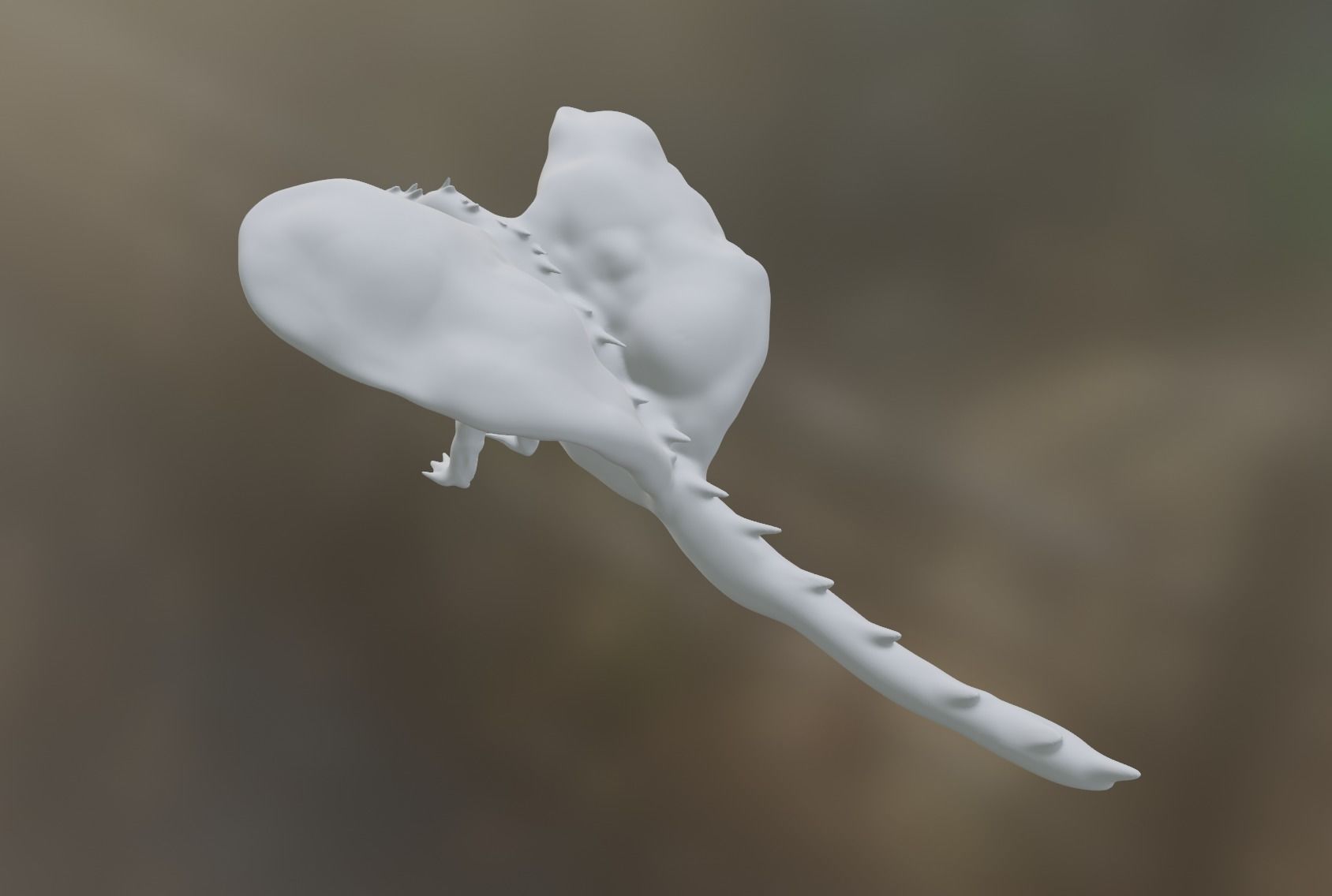 Sculpted Dragon Free 3D model_12