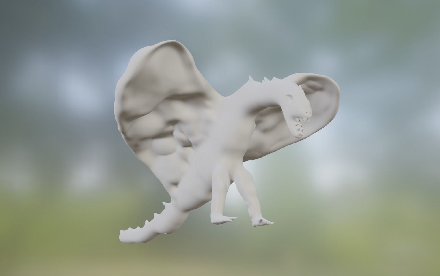 Sculpted Dragon Free 3D model_14