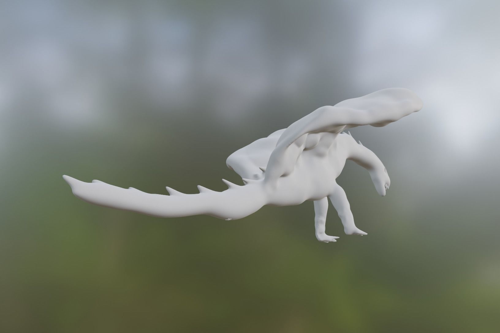 Sculpted Dragon Free 3D model_15