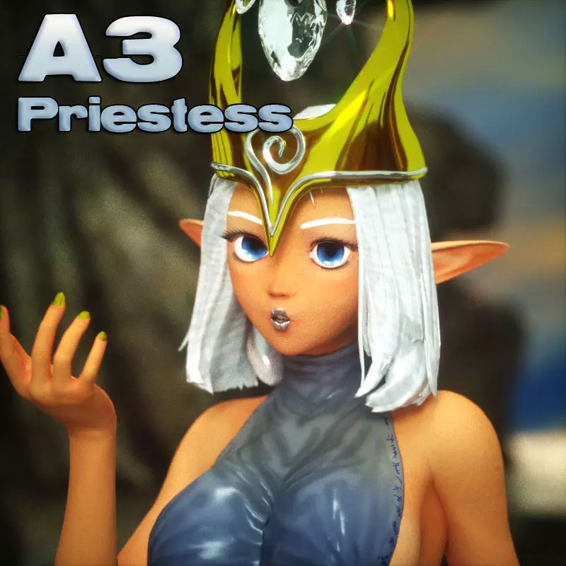 Preistess for Aiko 3 for Poser or Daz 3D model_0
