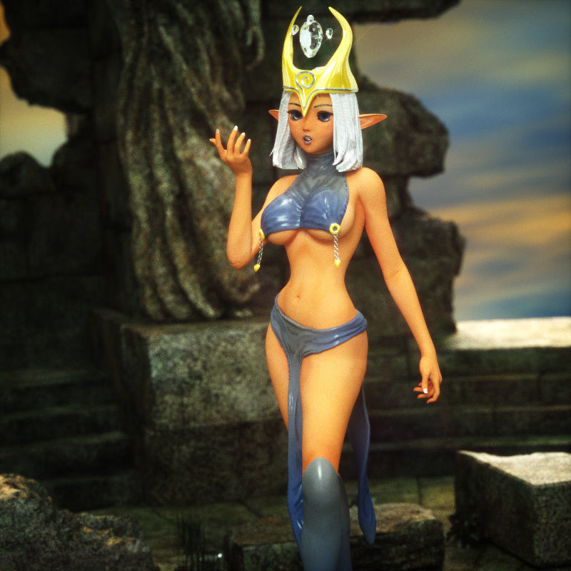 Preistess for Aiko 3 for Poser or Daz 3D model_2