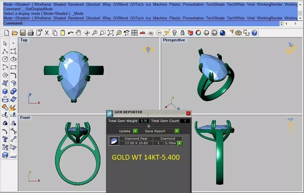 Basic Ring Shape Model pear shape solitaire engagement ring 3D model 3D printable | CGTrader