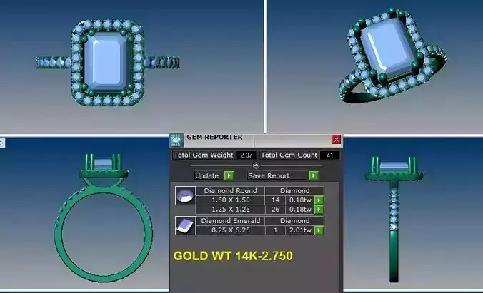 emerald cut halo solitaire engagement ring