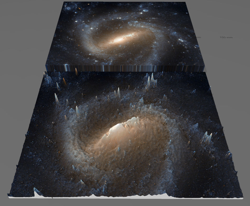 NGC 1073 deep sky object 3d software analysis 3D print model_2