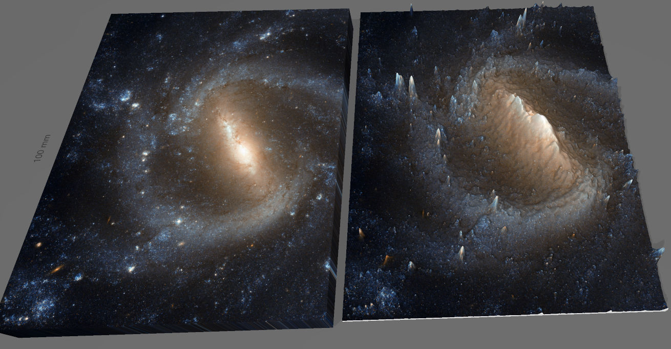 NGC 1073 deep sky object 3d software analysis 3D print model_1