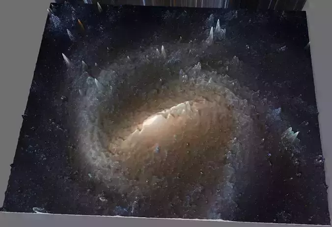 NGC 1073 deep sky object 3d software analysis 3D print model