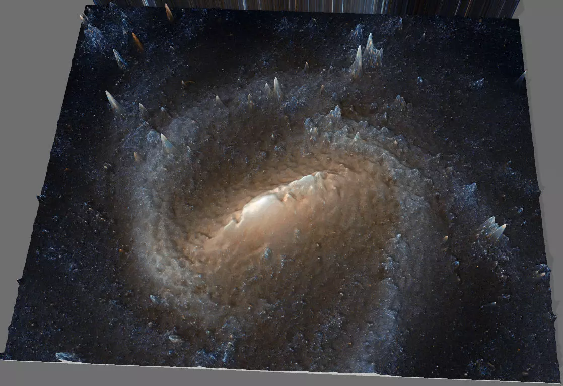 NGC 1073 deep sky object 3d software analysis 3D print model_0