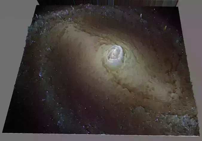 NGC 1433 deep sky object 3d software analysis 3D print model