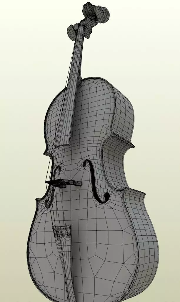 Violoncello cello 3D model_0