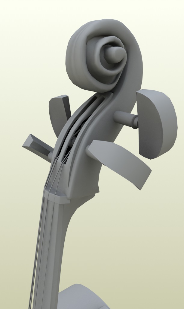 Violoncello cello 3D model_2