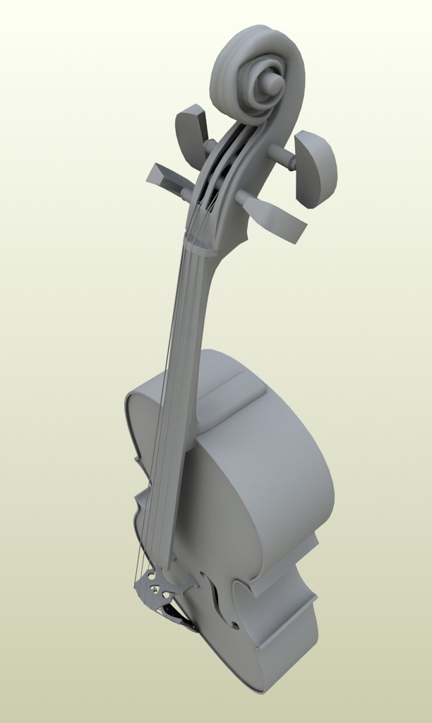 Violoncello cello 3D model_4