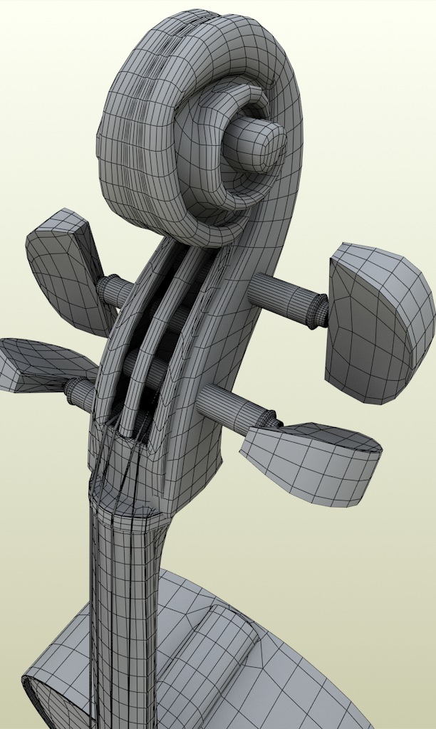 Violoncello cello 3D model_1