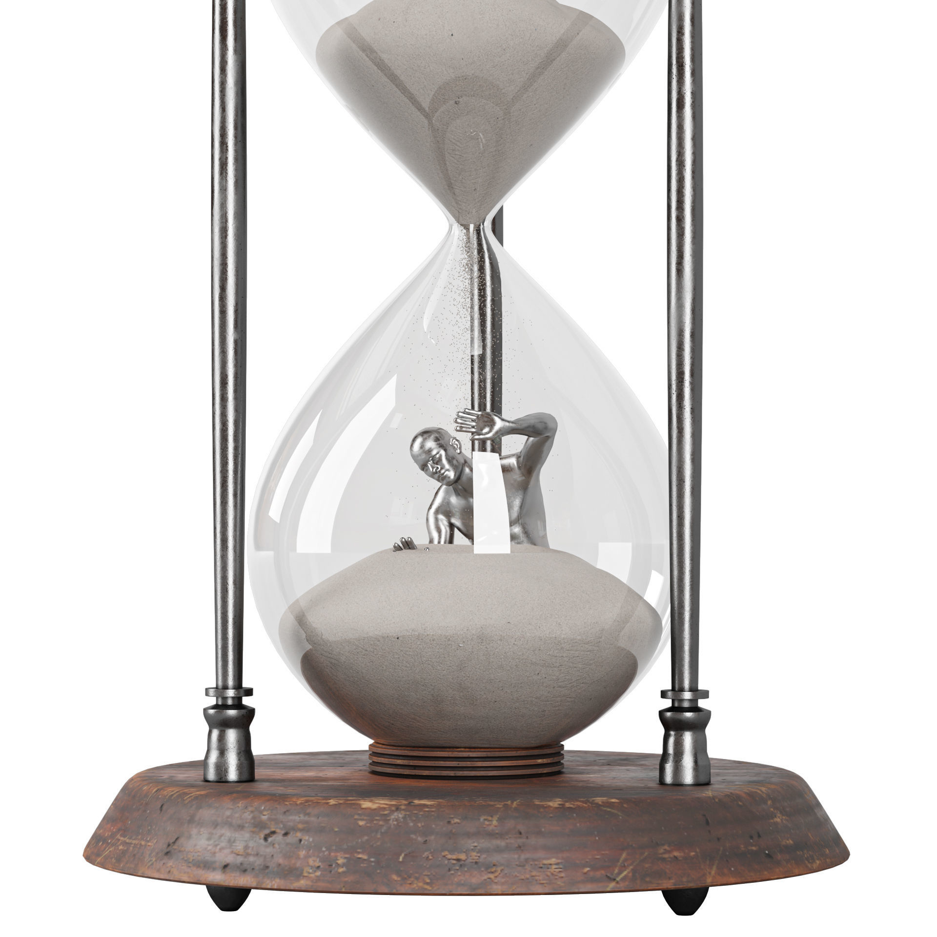 Decorative Sandclock 3D model_3