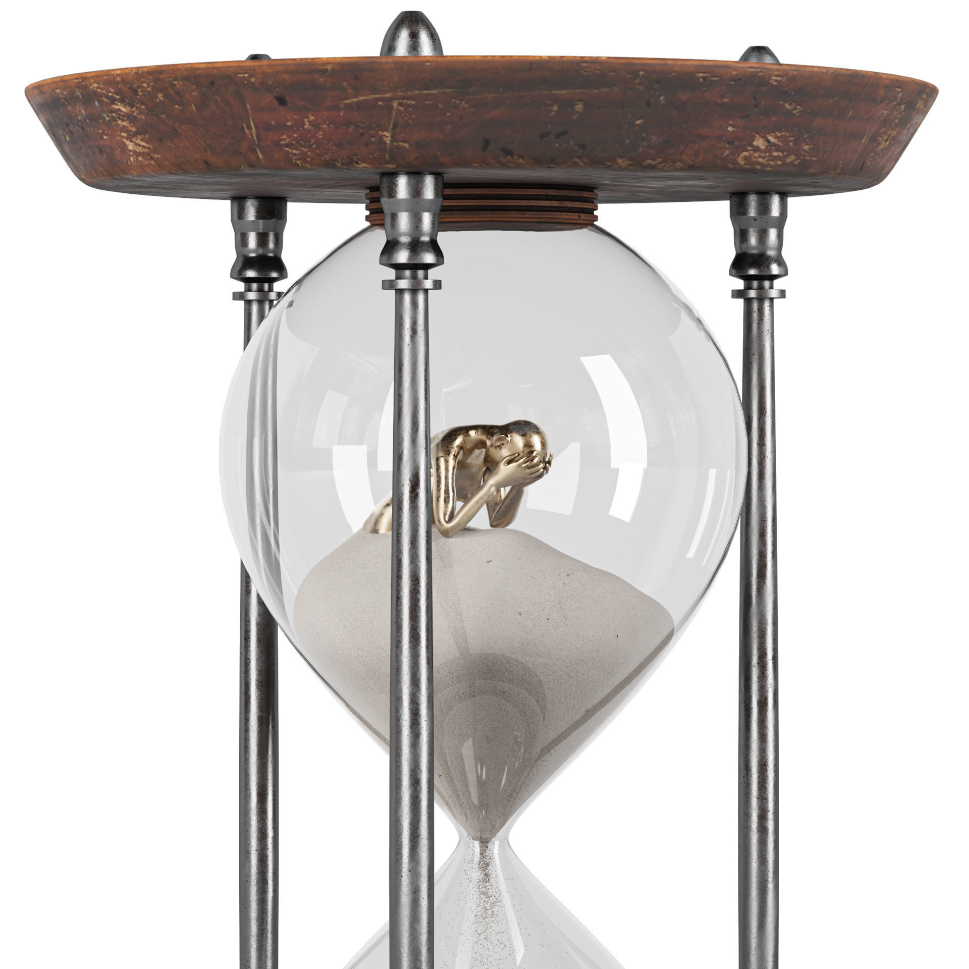 Decorative Sandclock 3D model_2