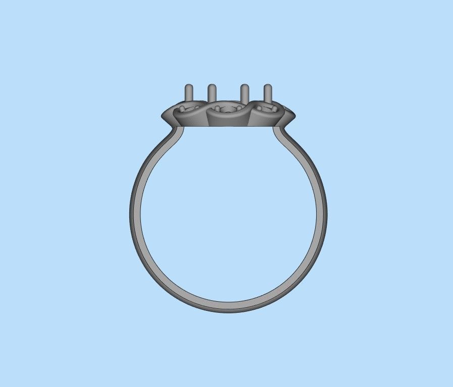 Ring with cabochon 3dm stl 3D print model_19