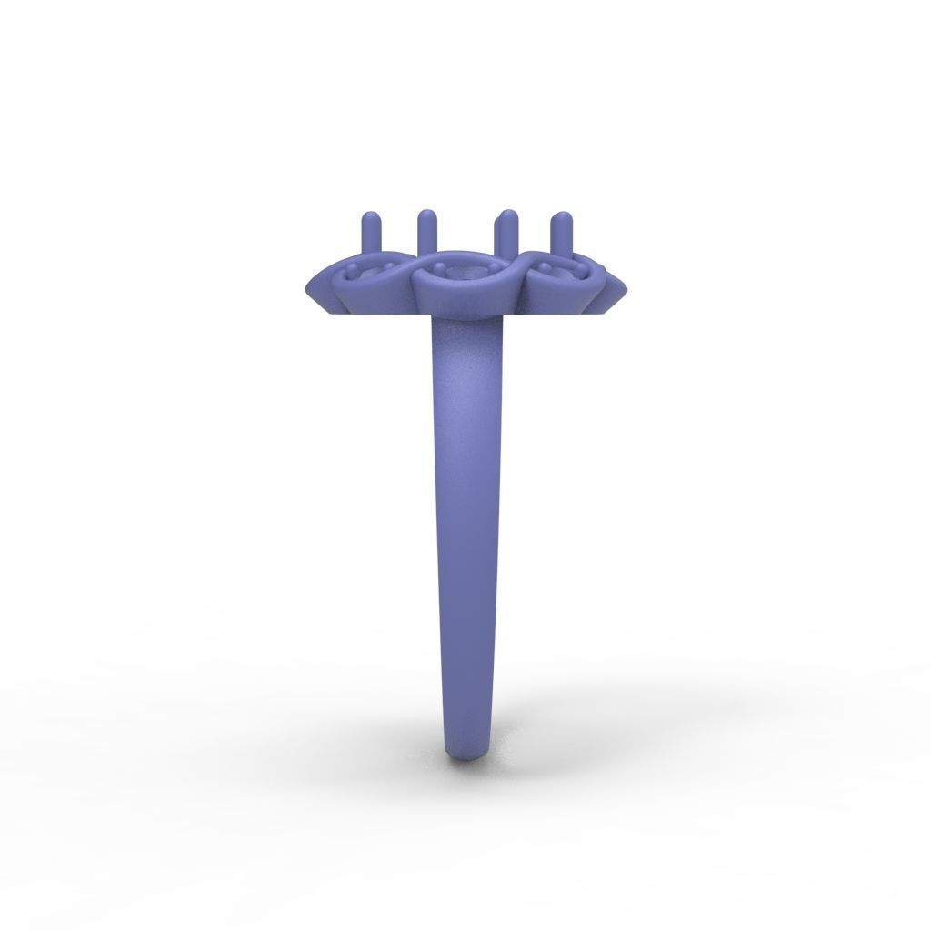Ring with cabochon 3dm stl 3D print model_15