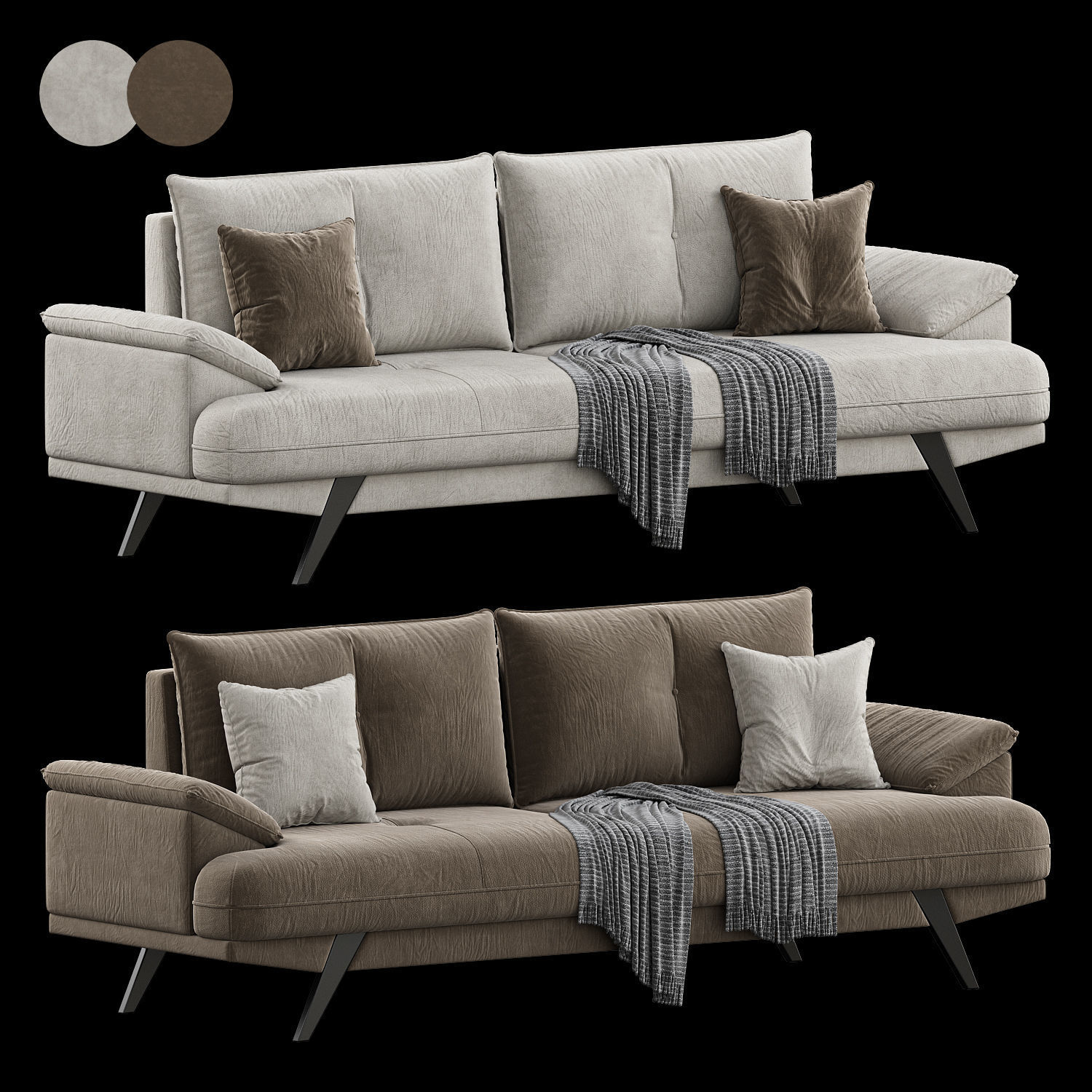 Tual Koltuk Takimi Sofa 3D model_1