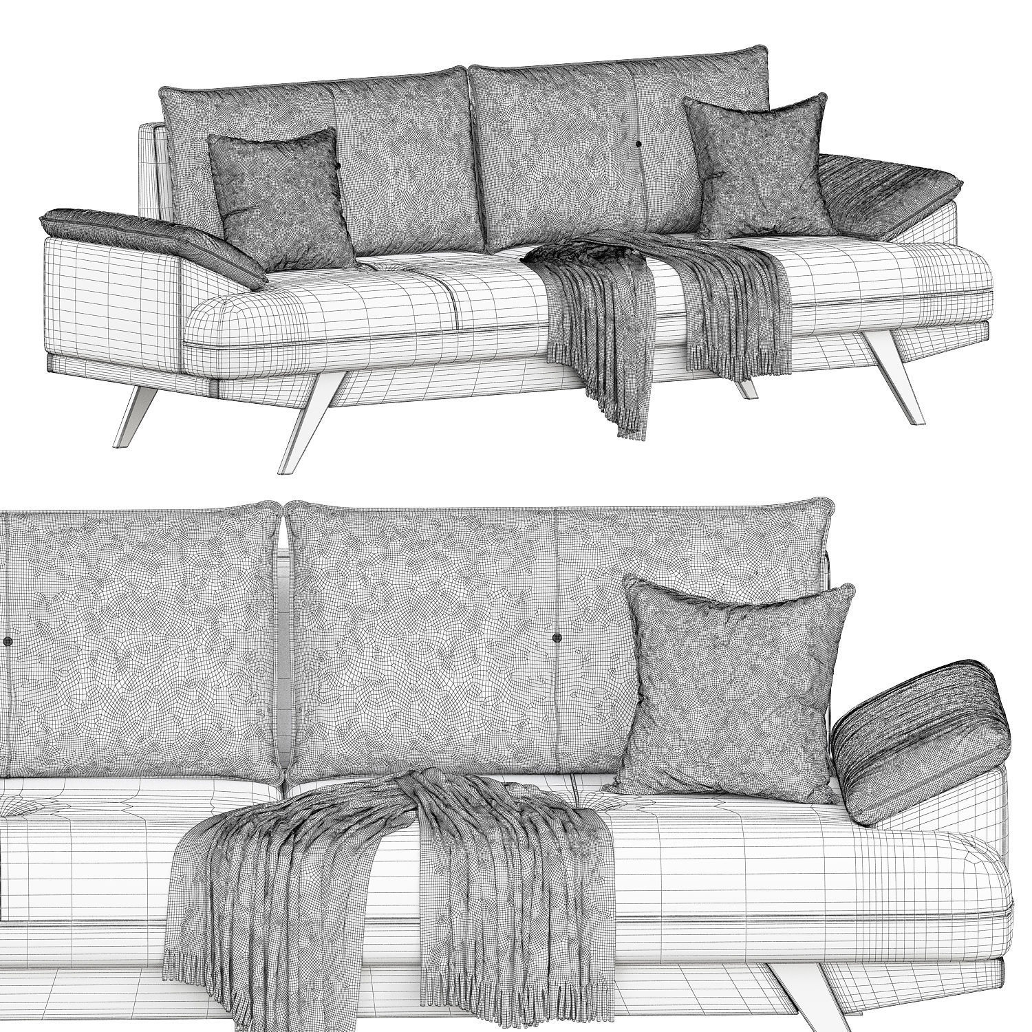Tual Koltuk Takimi Sofa 3D model_2