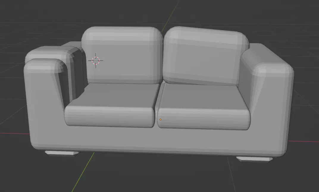Basic couch sofa with throw Free 3D model