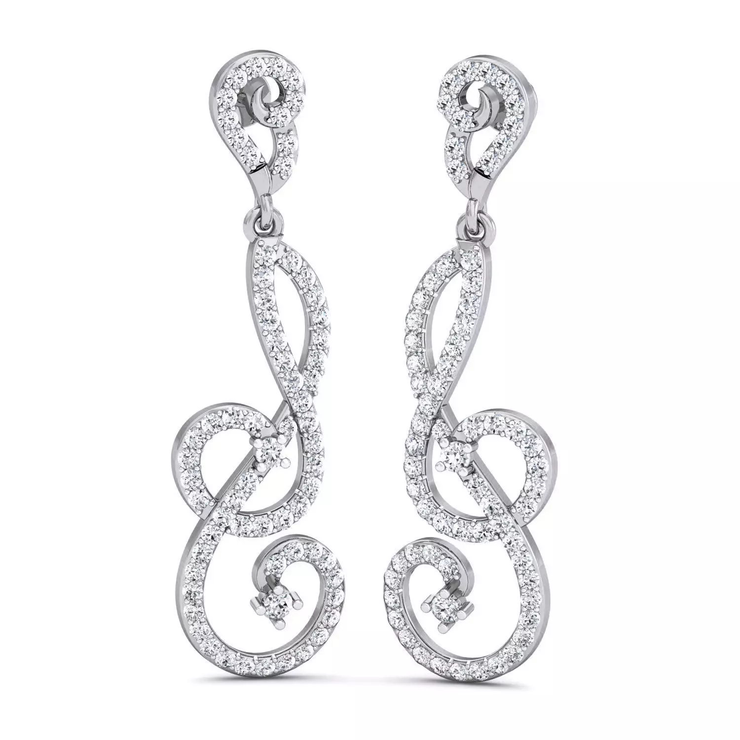 Earrings - 9 music note 3D print model_0