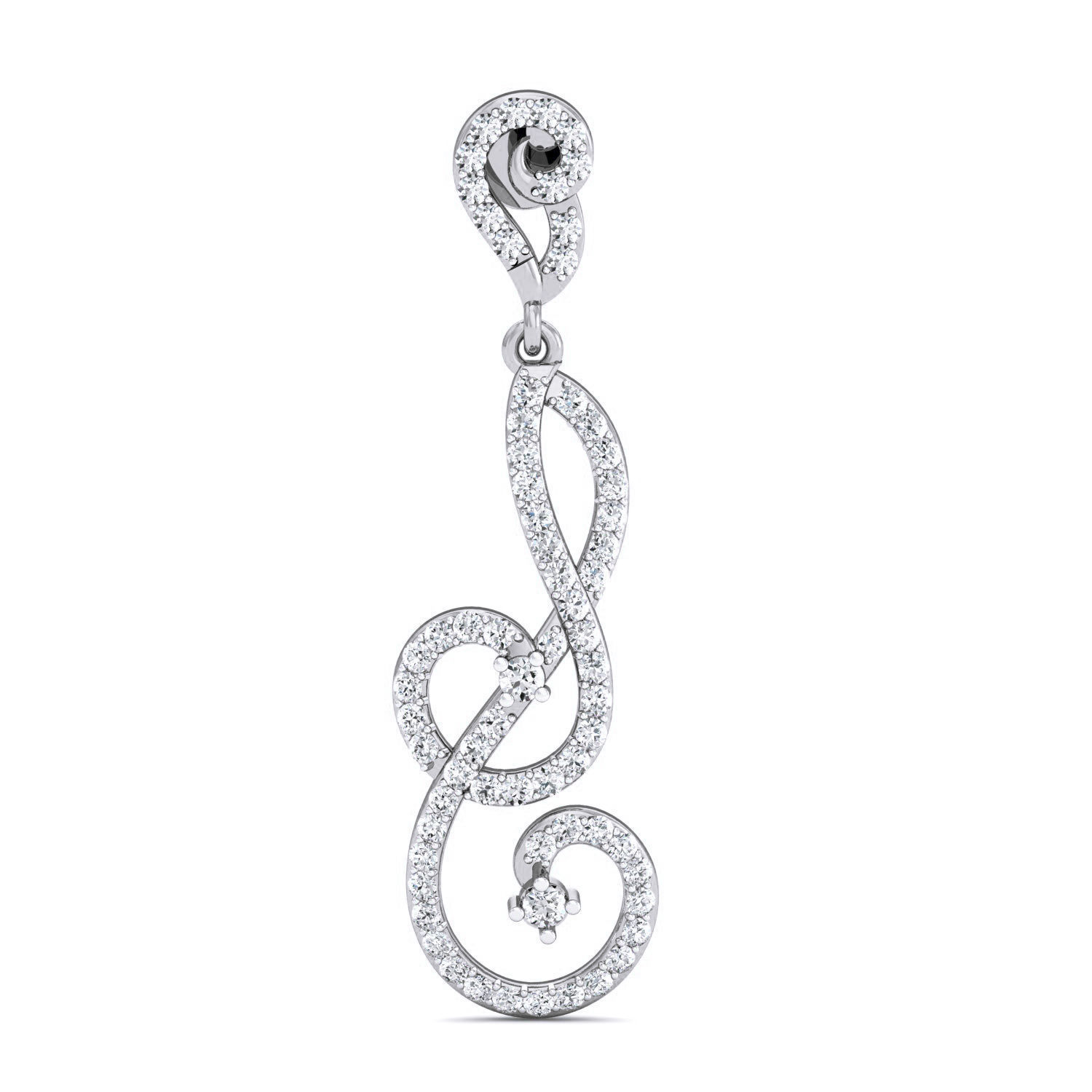 Earrings - 9 music note 3D print model_1