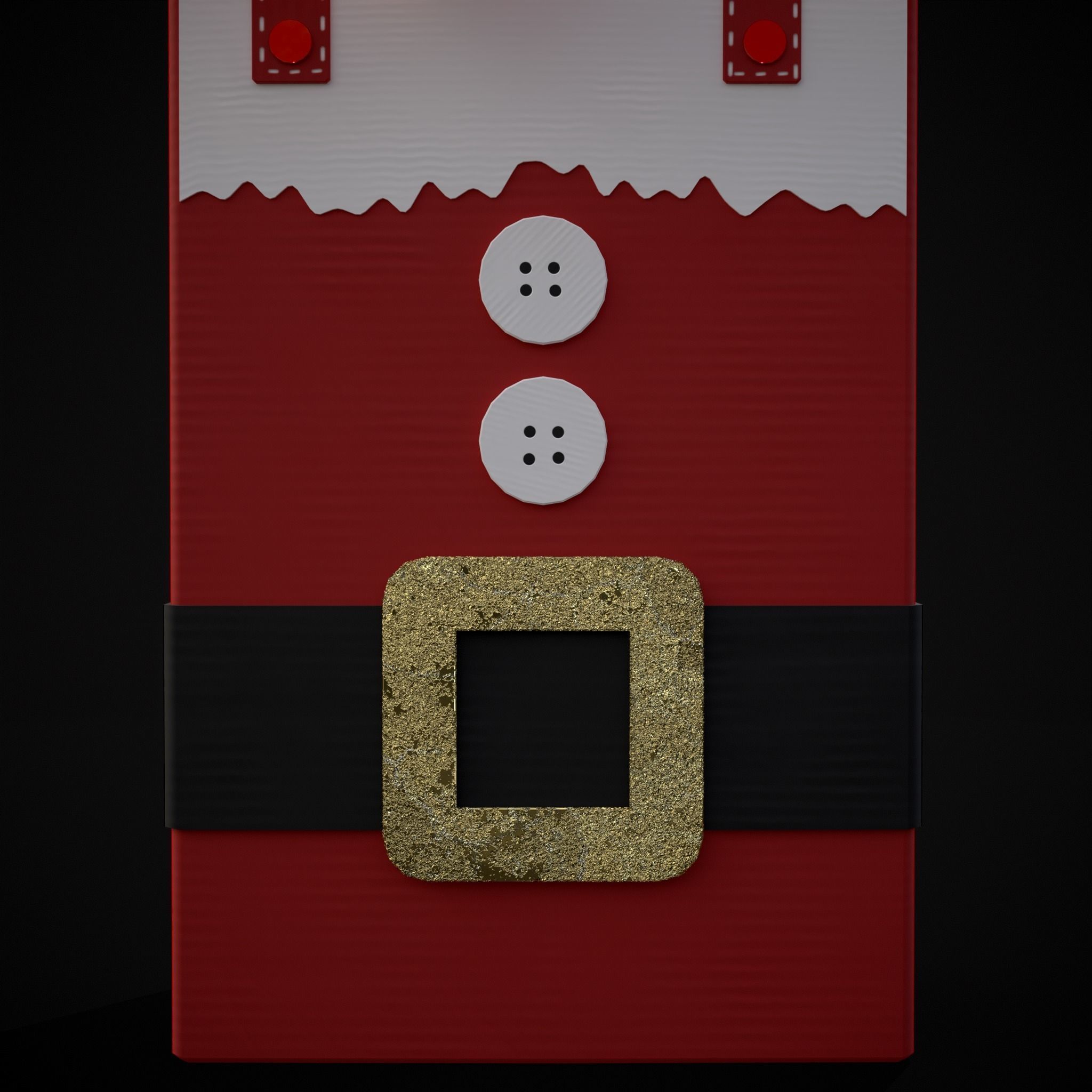 Santa Candy Cane Christmas Bag Low-poly 3D model_19