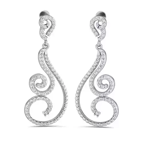 Earrings - 8 gold diamond dangle