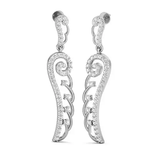 Earrings - 6 gold diamond dangle