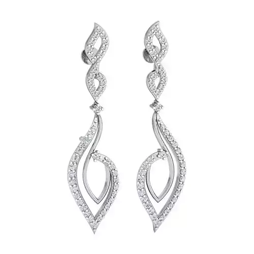 Earrings - 4 gold diamond dangle