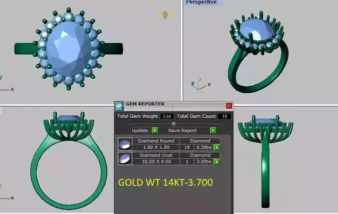 princess Dianna ring oval halo ring