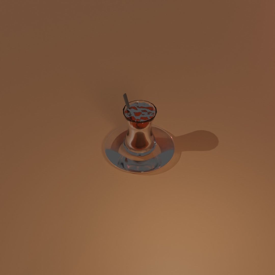 Tea glass 3D model_3