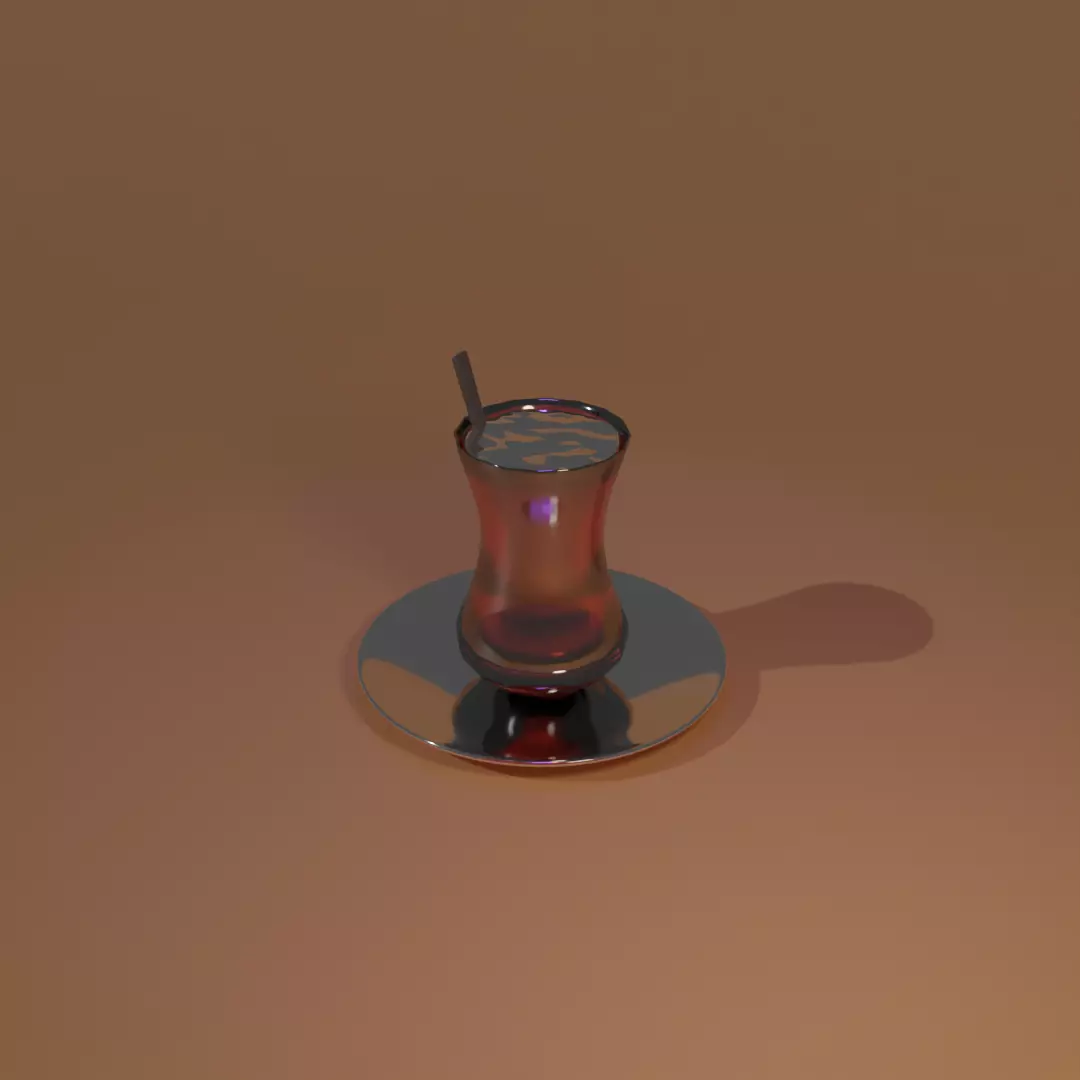Tea glass 3D model_0