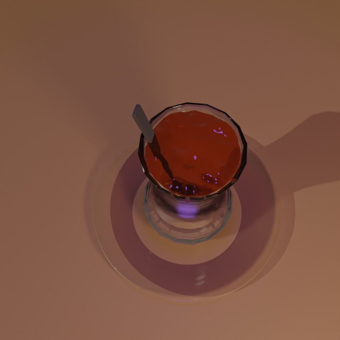 Tea glass 3D model_1