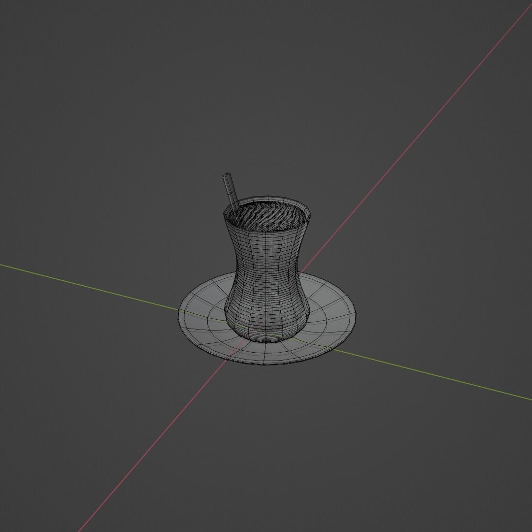 Tea glass 3D model_4